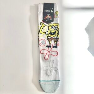 Stance SpongeBob Cartoon Socks - White and Yellow